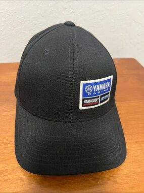 Yamaha Black Baseball Cap with Blue Patch